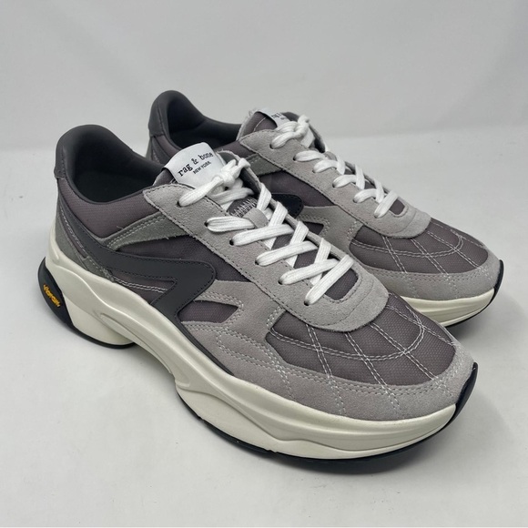 Rag & Bone RB Legacy Runner Sneakers in Grey Leather/ Suede - NWT - Picture 7 of 14